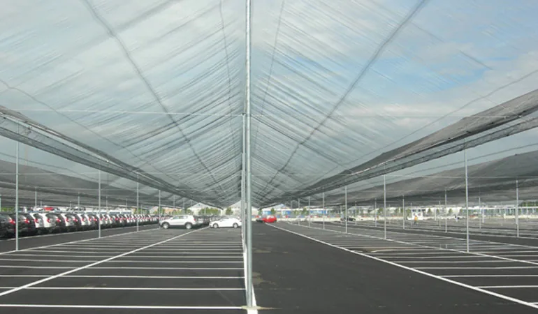 Sistema Hail Net per grandi piazzali logistici