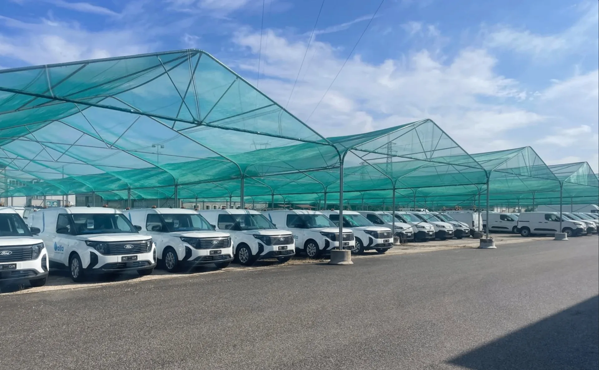 Copertura antigrandine professionale per concessionarie auto