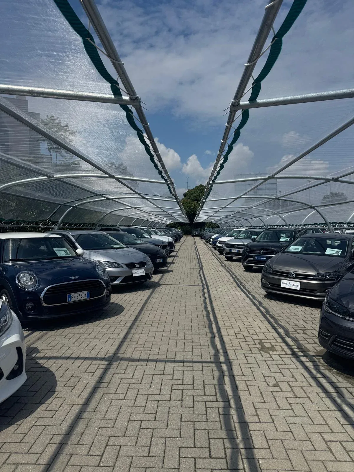 Pensilina Euromet installata