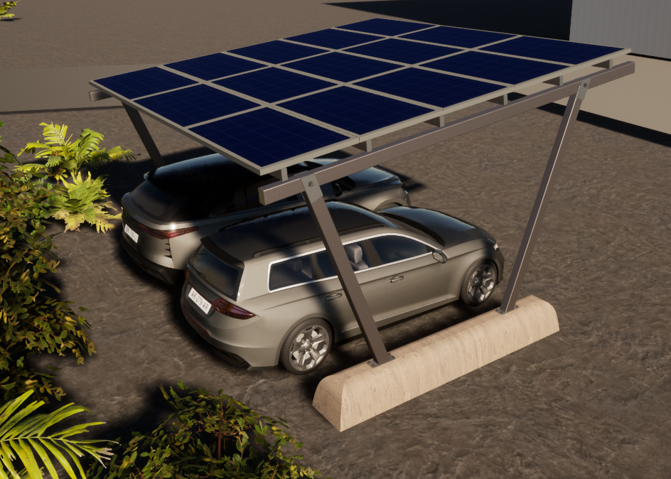 Pensilina fotovoltaica Euromet — n. 1