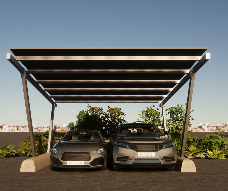 Pensilina fotovoltaica Euromet — n. 8